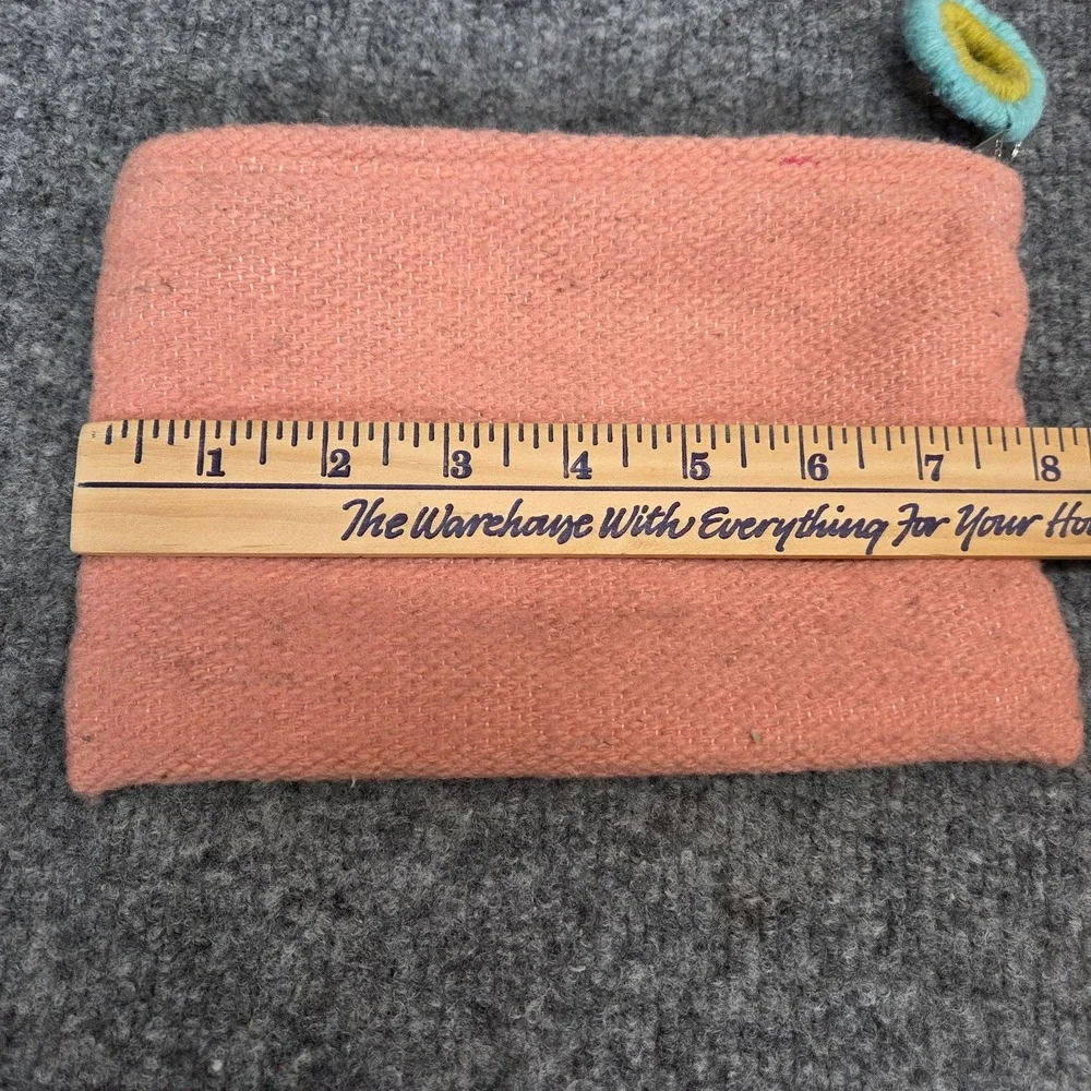 Jenny Krauss Love Letters Embroidered Wool Makeup Bag Pouch Initial 